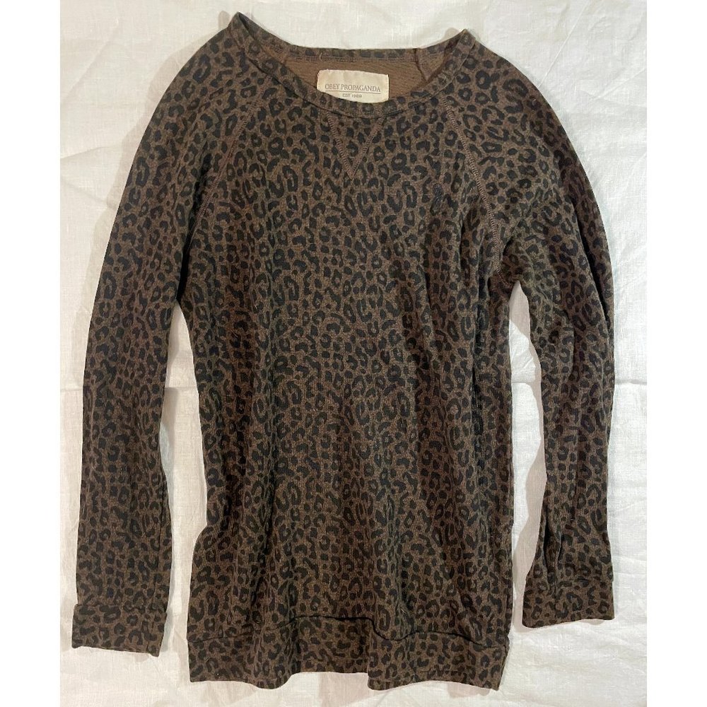 Obey Propaganda Leopard Print Longsleeve - Shepard Fairy